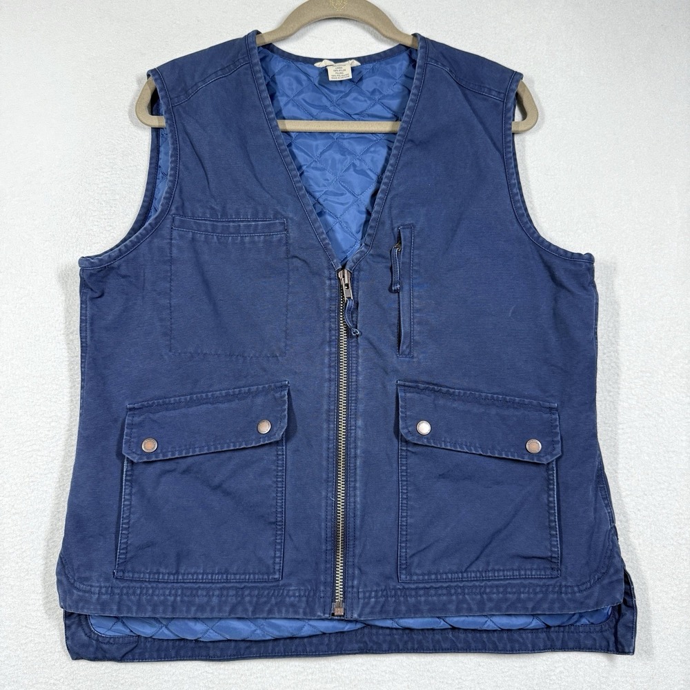 Duluth Trading Vest Womens Large Can Do Canvas Quilted Insulated Utility Work